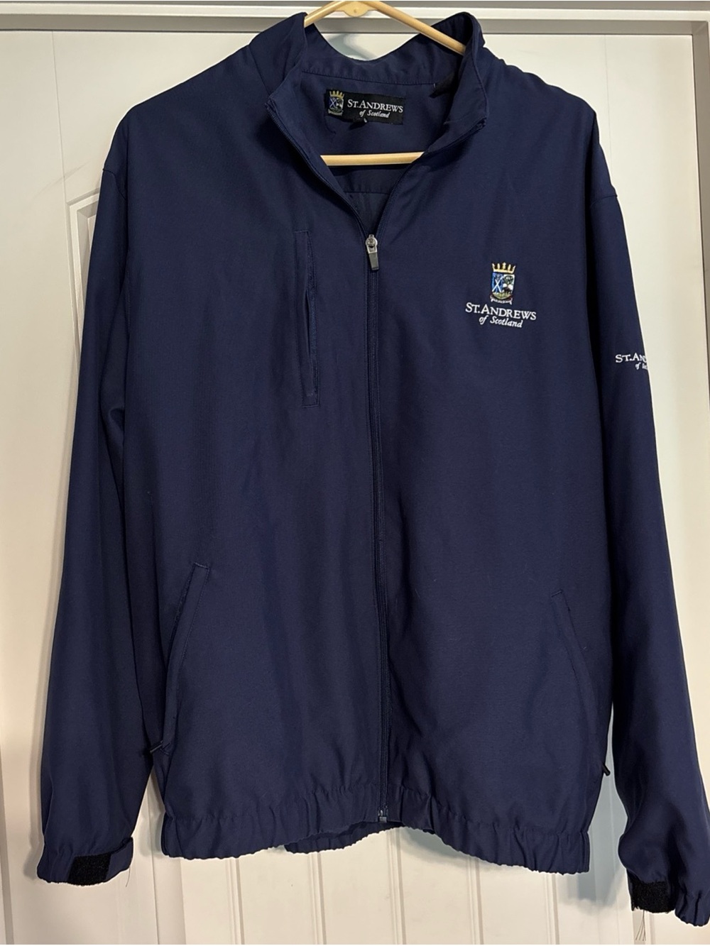 St. Andrews Navy Full-Zip men’s golf jacket